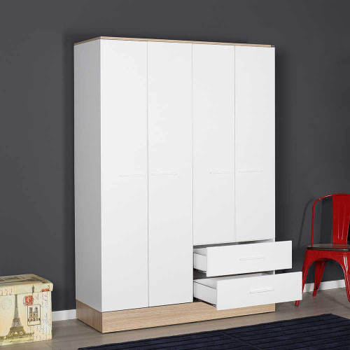 Adore 4 Doors 2 Drawers Wardrobe