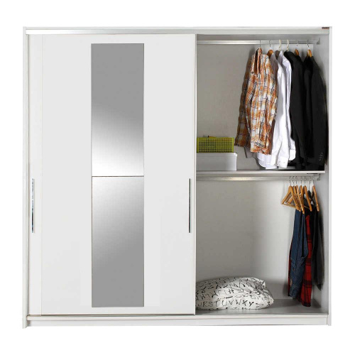 Adore Extra Wide Wardrobe w/Sliding Doors & Mirror