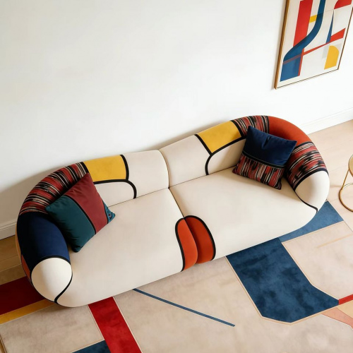 Compressor 2Seater Sofa Color-Blocking